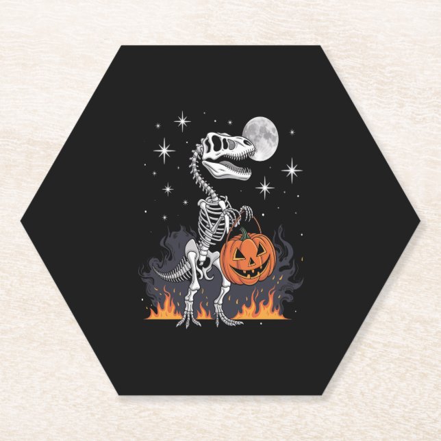Spooky Saurus Halloween Dinosaur Untersetzer (Vorderseite)