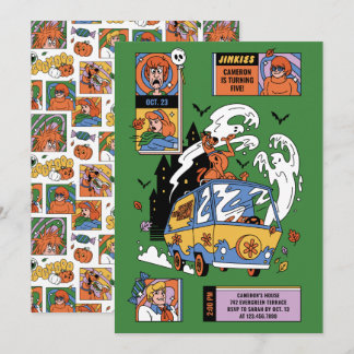 Spooky Scooby-Doo Mystery Machine zum Geburtstag Einladung