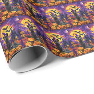 Spooky Scottish Terrier Halloween Hexch Pumpkin Geschenkpapier