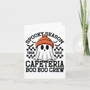 Spooky Season A Cafeteria Boo Crew Teacher Lunch Karte