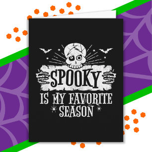 Spooky Season Beängstigend Skeleton Fledermäuse Ha Karte
