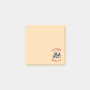 Spooky Season Beängstigend Skull Halloween Post-it Klebezettel