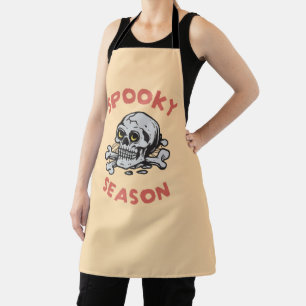 Spooky Season Beängstigend Skull Halloween Schürze