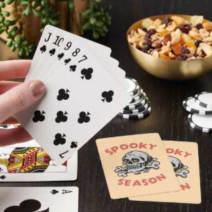 Spooky Season Beängstigend Skull Halloween Spielkarten