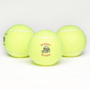Spooky Season Beängstigend Skull Halloween Tennisbälle