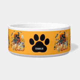 Spooky Season Boxer Halloween Pumpkin Custom Hund Napf