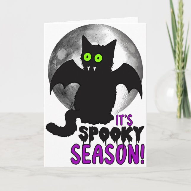 Spooky Season Cat Card Karte (Vorderseite)
