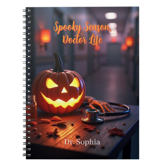 Spooky Season Doctor Life Personalisiert Notizblock (Vorderseite)