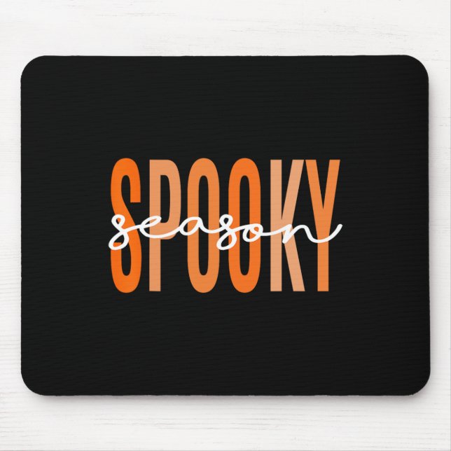 Spooky Season Fall Pumpkin Halloween Lehrer Stute Mousepad (Vorne)