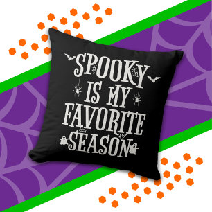 Spooky Season Gespenster Fledermäuse Spiders Happy Kissen