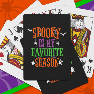 Spooky Season Gespenster Fledermäuse Spiders Happy Spielkarten