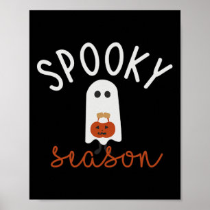 Spooky Season Ghost Spaß Niedlich Halloween Kostüm Poster