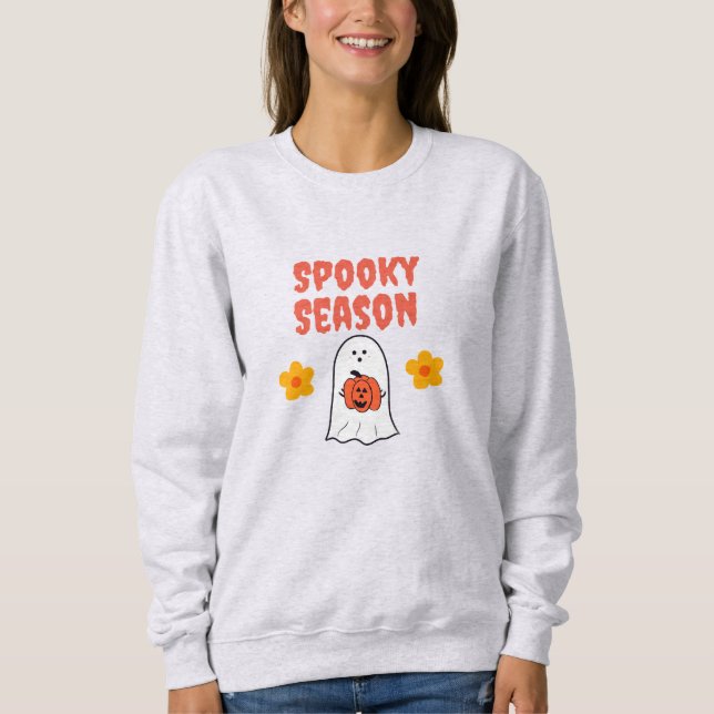 Spooky Season Ghost Sweatshirt (Vorderseite)
