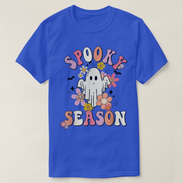 Spooky Season Groovy Ghost Retro Halloween 113 T-Shirt (Design vorne)
