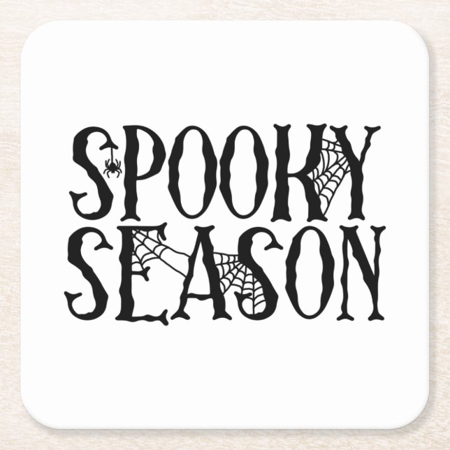 Spooky Season - gruseliges SpinnennetzHalloween Rechteckiger Pappuntersetzer (Vorderseite)