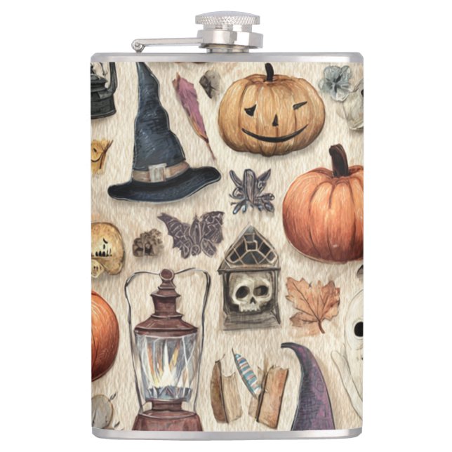 Spooky Season - Halloween Flask Flachmann (Vorderseite)