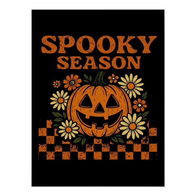 Spooky Season Halloween Pumpkin Poster (Vorderseite)