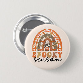 Spooky Season Halloween Rainbow Fall Button