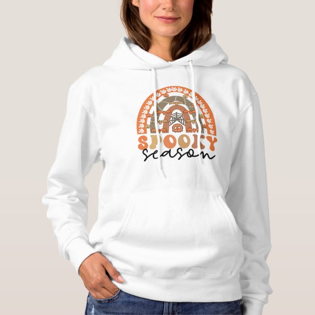 Spooky Season Halloween Rainbow Fall Hoodie (Vorderseite)