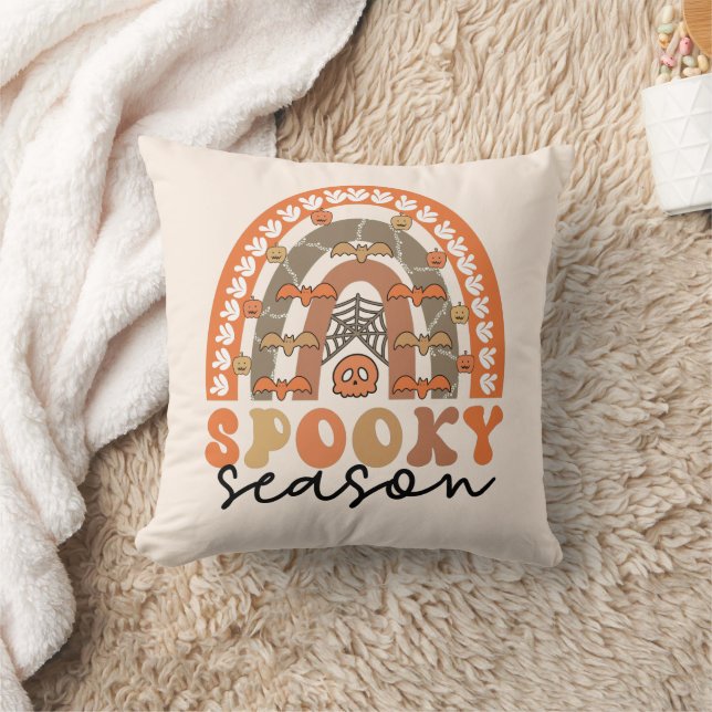 Spooky Season Halloween Rainbow Fall Kissen (Decke)