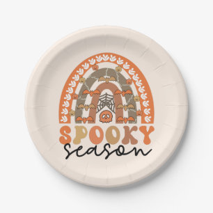 Spooky Season Halloween Rainbow Fall Pappteller