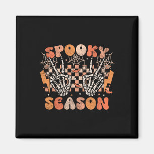 Spooky Season Halloween Skeleton Kostüm Retro Gro Magnet