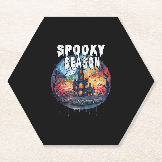 Spooky Season Halloween Untersetzer (Vorderseite)