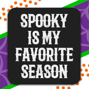 Spooky Season Happy Halloween Funny Halloween Quadratischer Aufkleber