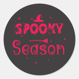 Spooky Season Hexenhutsticker Runder Aufkleber