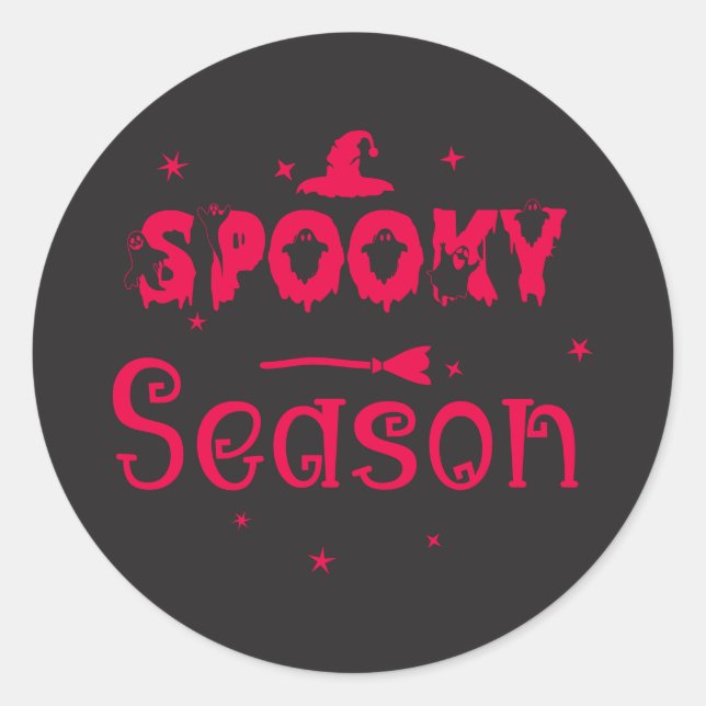Spooky Season Hexenhutsticker Runder Aufkleber (Vorderseite)