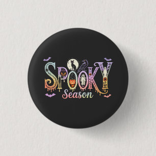 Spooky Season Iridescent Halloween Button