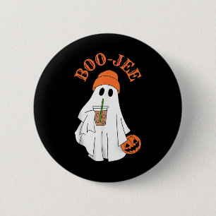 Spooky Season Niedlich Boujee Ghost Halloween Kost Button