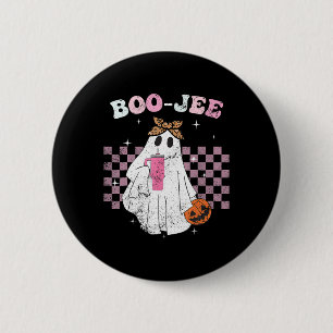 Spooky Season Niedlich Ghost Halloween Kostüm Bouj Button