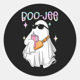 Spooky Season Niedlich Ghost Halloween Kostüm Bouj Runder Aufkleber