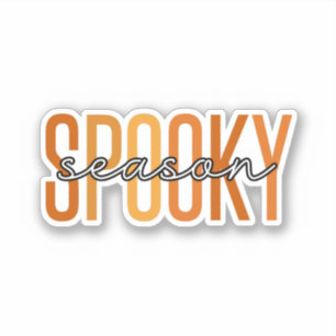 Spooky Season Orange Shades Halloween Aufkleber