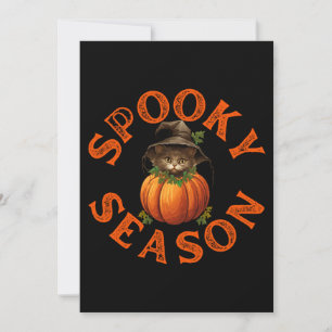 Spooky Season Pumpkin Cat Einladung