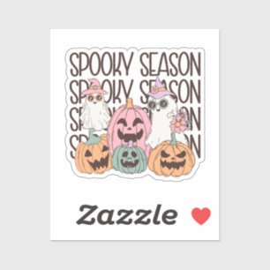 Spooky Season Retro Groovy Aufkleber
