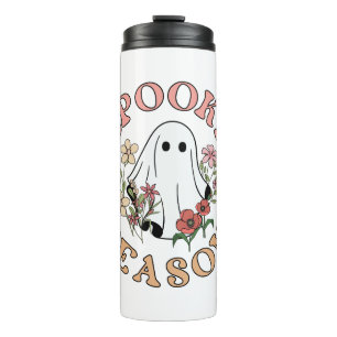 Spooky Season Retro Halloween Groovy Ghost Thermosbecher