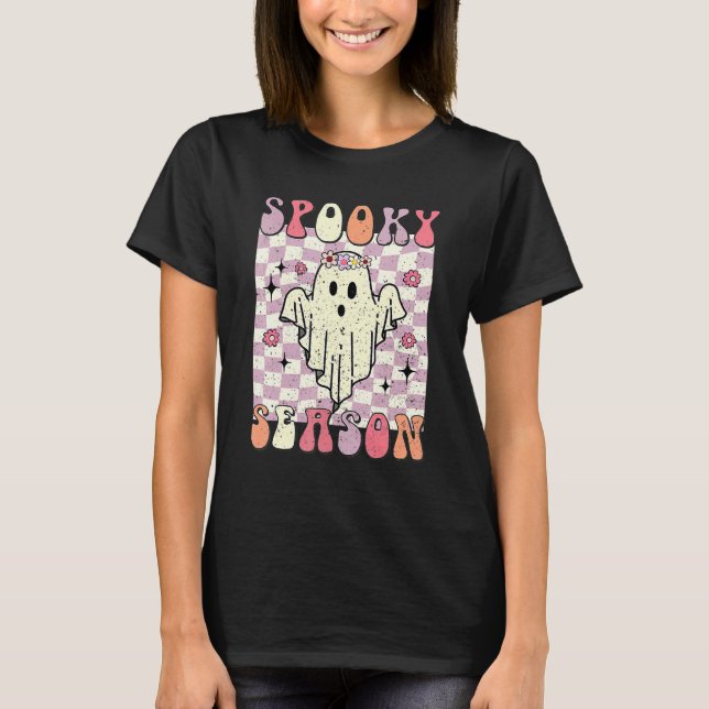 Spooky Season Shirt, Halloween Saison, Spooky Babe T-Shirt (Vorderseite)