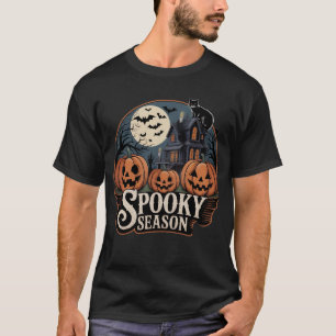 Spooky Season Vintag Halloween T - Shirt   Retro H