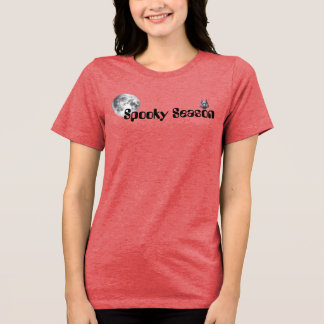 Spooky Season - Vollmond und kleine Fledermaus Tri-Blend Shirt