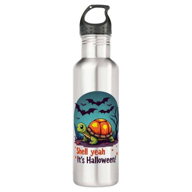 Spooky Shell Surprise Turtle Edelstahlflasche (Vorderseite)