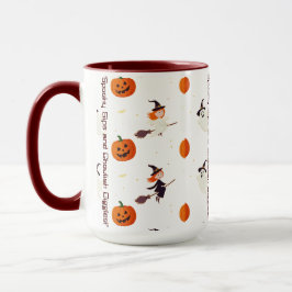 "Spooky Sips and Ghoulish Giggles!" Tasse für Kind