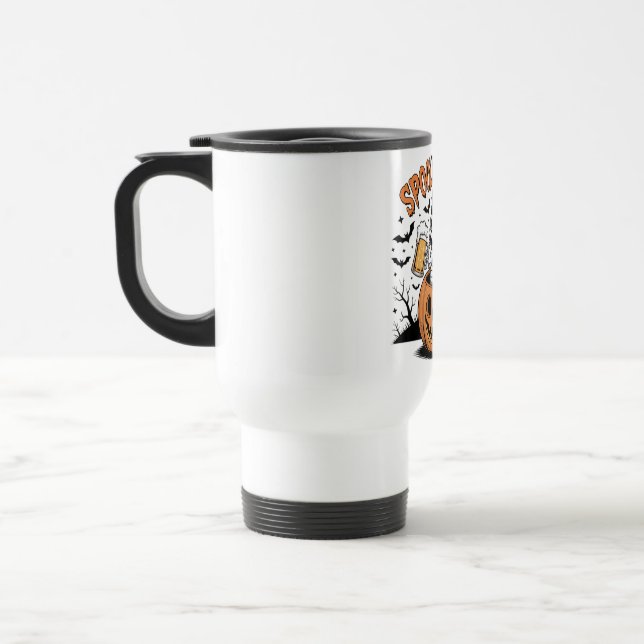 Spooky Sips Skeleton Lizard Halloween Reisebecher (Links)