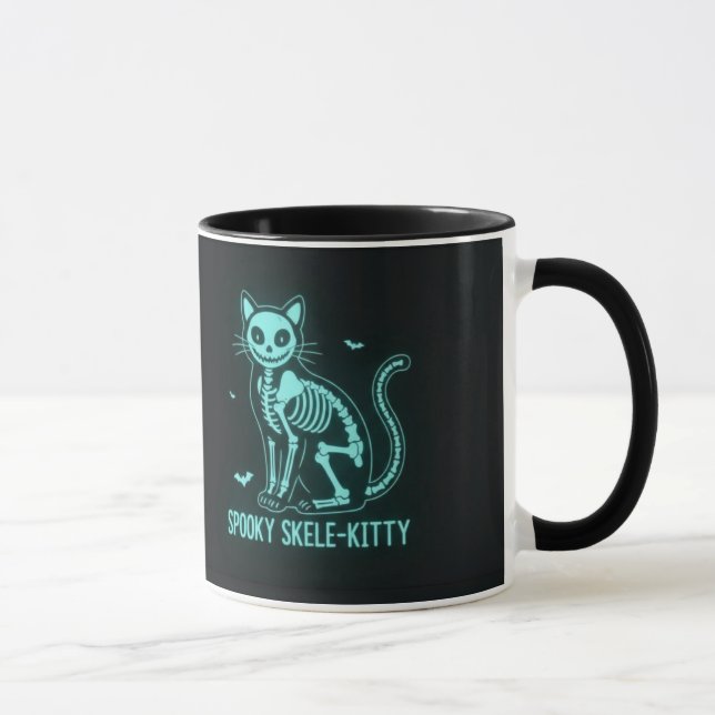 Spooky Skele-Kitty Mug Tasse (Rechts)