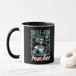 Spooky Skeleton Grundschullehrer für Hall Tasse
