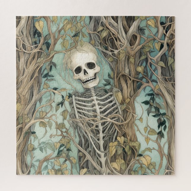 Spooky Skeleton Halloween Jigsaw Puzzle (Vertikal)