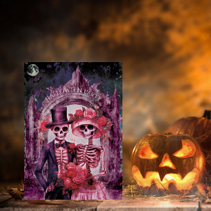 Spooky Skeleton Halloween-Party Einladung