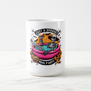Spooky Skeleton Halloween Pool Party Design! Kaffeetasse
