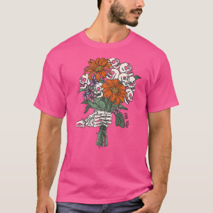 Spooky Skeleton Hand Blumenschmuck Hallowee T-Shirt